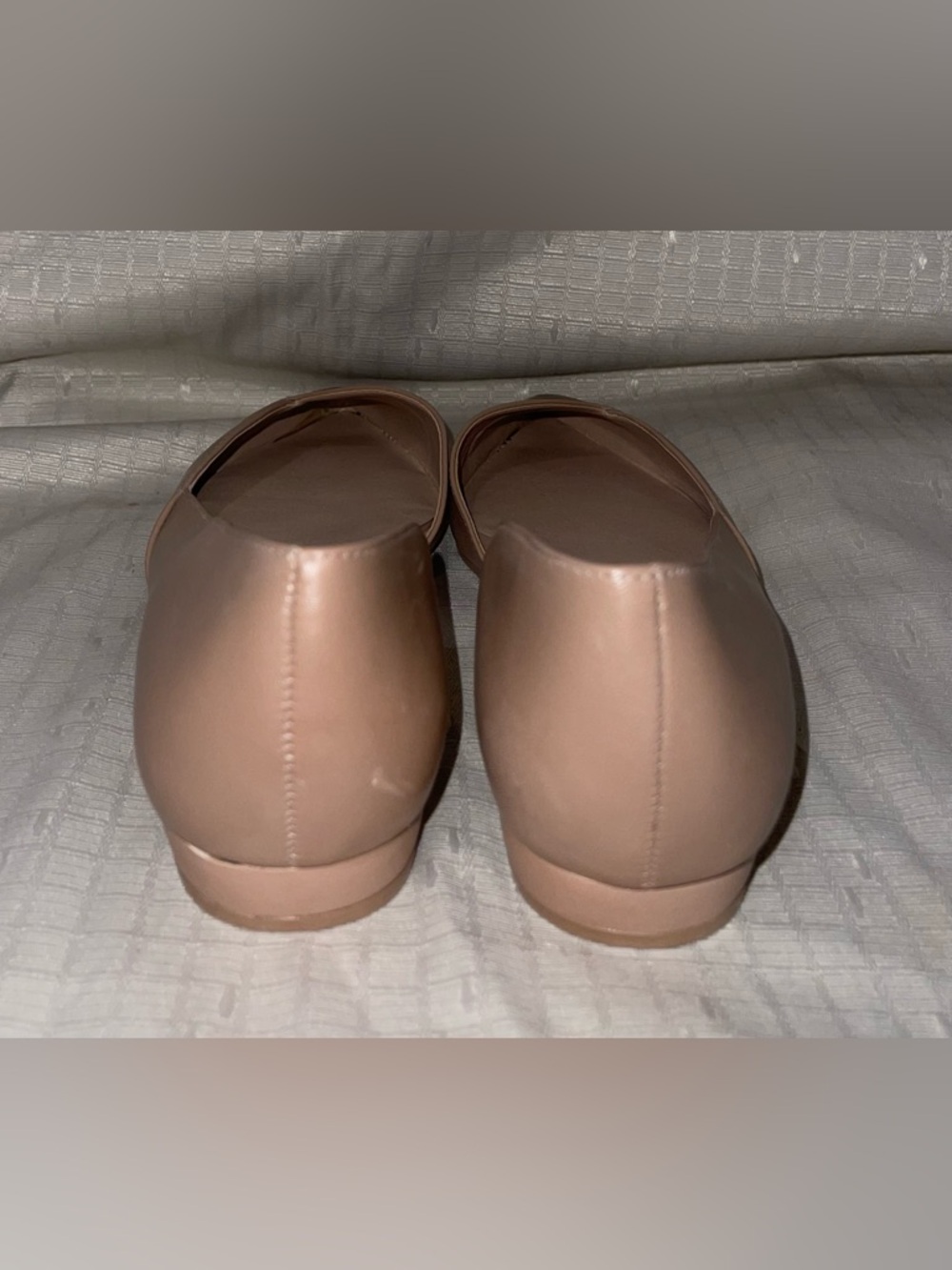 EUC 27 EDIT Blush Nude Leather Pointed-Toe Slip-On Flats - Picture 4 of 9